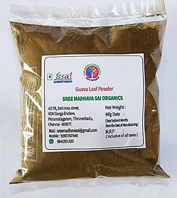Sree Madhava Sai Organics Guava Leaves/Amrood Patti/Koiya ilai Powder - 200 Grams