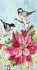 Boston International IHR 3-Ply Paper Napkins, 16-Count Guest Size, Poinsettia & Chickadees view 1