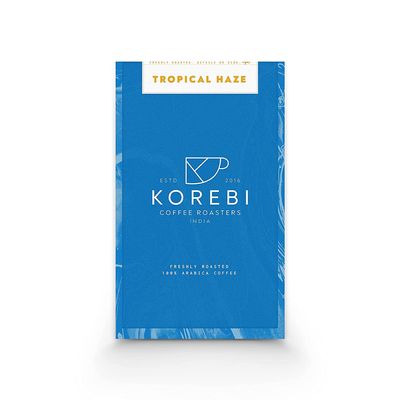 Korebi Tropical Haze | Artisan Coffee | Medium Roast | 100% A & Above Arabica | Hand-Roasted | Whole Beans | Single Origin | Bold & Bright Flavour Notes | Freshly Packed (Aero Press Grind, 250 Grams)
