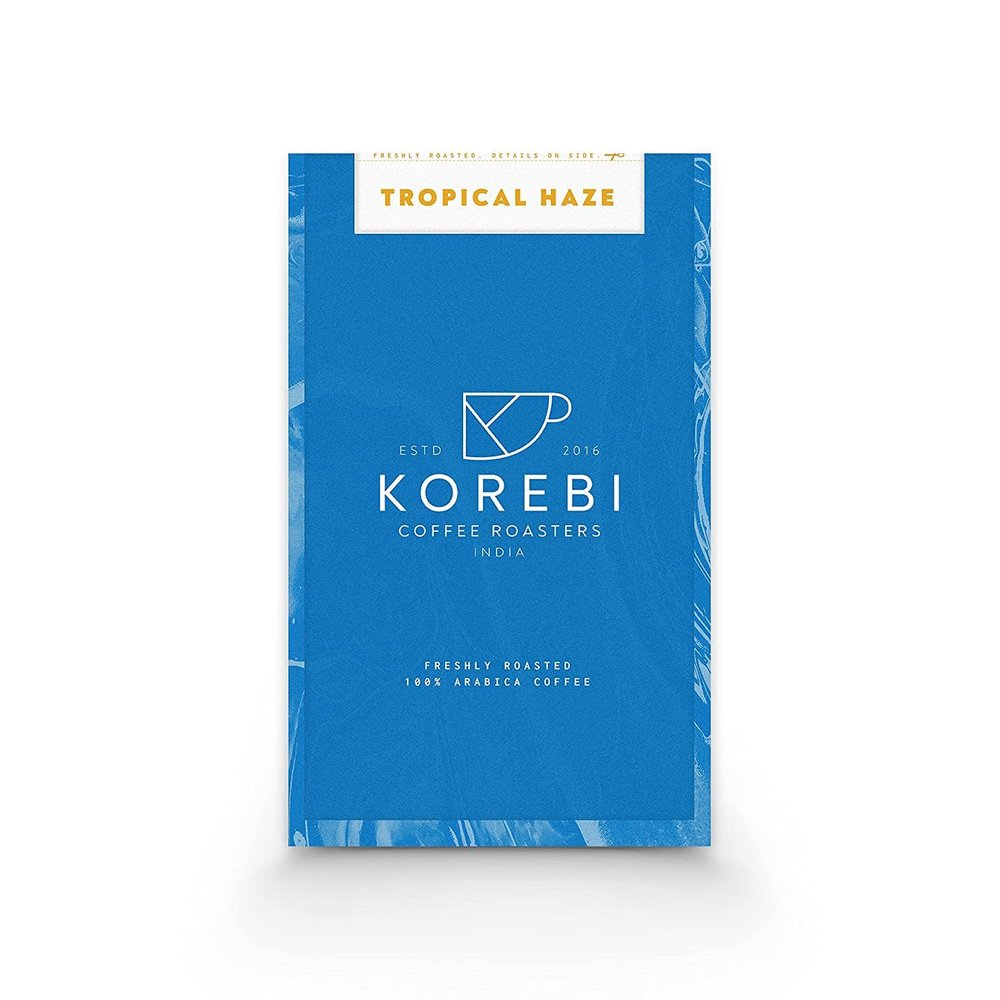 Korebi Tropical Haze | Artisan Coffee | Medium Roast | 100% A & Above Arabica | Hand-Roasted | Whole Beans | Single Origin | Bold & Bright Flavour Notes | Freshly Packed (Aero Press Grind, 250 Grams)
