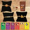 BOGATCHI Rakhi with Chocolates Gift pack, Rakhi for Brother with Chocolate Butterscotch Nuts, 50g + 3 Rakhi Set + Roli Chawal + Free Rakhi Story Card, Rakhi with sweets, Rakhi Chocolates Combo,B3 view 1