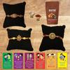 BOGATCHI Rakhi with Chocolates Gift pack, Rakhi for Brother with Chocolate Butterscotch Nuts, 50g + 3 Rakhi Set + Roli Chawal + Free Rakhi Story Card, Rakhi with sweets, Rakhi Chocolates Combo,B15 view 1