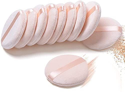 Cosluxe Pure Cotton Powder Puff,Puff, for Powder Foundation, 3 Normal size, Blending for Loose Powder Mineral Powder Body Powder (PACK OF 6, BIG)