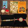 BOGATCHI ElegantRakhi with Sweets Combo | RakhiGift for Brother | Soan papdi with Rakhi | Rakhi Gift Hamper|Soan Papdi(200g) + RakhiSet of 2 +Roli Chawal + Free Rakhi Story Card |250GSP9 view 1