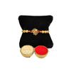 BOGATCHI Rakhi with Sweets Combo | Rakhi Gift for Brother | Rakhi for brother with gift sweets | Rakhi Gift Hamper|Soan Papdi, 200g + Rakhi Set of 4 +Roli Chawal + Free Rakhi Story Card-SP25a05 view 4