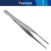 Hegebeck Stainless Steel Tweezers Straight Multi Purpose Tweezer Tweezers Hand Tool for Plants Splinter Facial Ingrown Hairs Remover with Round Tip 14cm 2pcs view 3