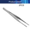 Hegebeck Stainless Steel Tweezers Straight Multi Purpose Tweezer Tweezers Hand Tool for Plants Splinter Facial Ingrown Hairs Remover with Round Tip 14cm 2pcs view 4