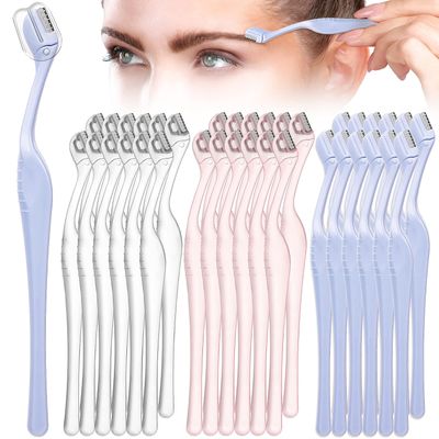 Eyebrow Razor Mini Eyebrow Razor Trimmer Female Face Shaver Lip Hair Remover with Precision Cover Small Eyebrows Shaver for Women Makeup Face Care Tools (36)