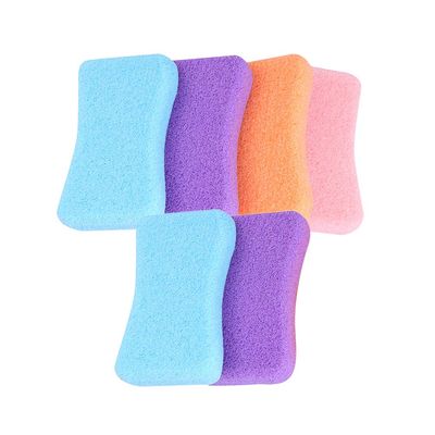 6 Pcs Cuticle Pedicure Pumice Dead Skin Remover Rubbing Stone Exfoliating Tool Grinding Foot Tool (Random Color)