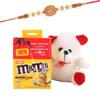 Astonished Retail M & M Penute with Cute Teddy | Bro Rakhi Chocolate for Brother | Rakhi Chocolate Hamper | Roli, Chawal, Chandan, Misri | 810123 view 1