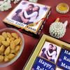 Expelite Rakhi For Brother/Bhai & Chocolate Cubes Pack Of 4 with Dry Fruit, Mix Fruits for Rakshabandhan, Unique Packaging, Sweet Messages Combo Gift Hamper with Roli, Chandan, Chawal view 3