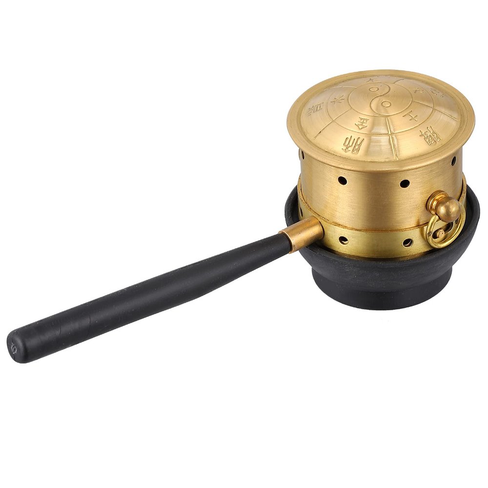 1 Set Copper Moxibustion Pot Moxa Burner Can Pure Copper Moxibustion Box