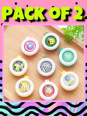 LAPPU Kids Safe Reusable Mosquito Repellent Badge, Sticker for Outdoor & Indoor Protection - Infants & Baby Safe, Assorted (Pack Of 2)