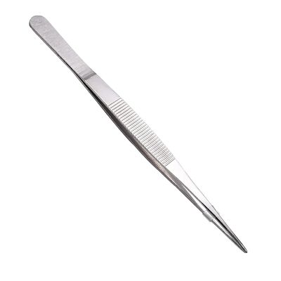 Hegebeck Long Handle Tweezer Stainless Steel Precision Tweezers Hair Remover Beauty Tool for Splinter and Ingrown Hairs with Straight Slant Tip 20cm 1pcs