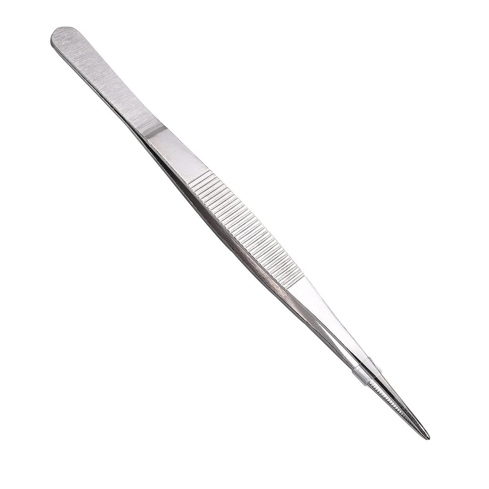 Hegebeck Long Handle Tweezer Stainless Steel Precision Tweezers Hair Remover Beauty Tool for Splinter and Ingrown Hairs with Straight Slant Tip 20cm 1pcs
