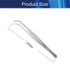 Hegebeck Stainless Steel Tweezers Long Handle Straight Tweezer Handmade Multipurpose Repairing Kit For Eyebrow Hair Remover Ingrown Hairs Remover with Bent Tip 18cm 1pcs view 2
