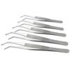 Hegebeck Stainless Steel Tweezers Long Handle Straight Tweezer Handmade Multipurpose Repairing Kit For Eyebrow Hair Remover Ingrown Hairs Remover with Bent Tip 14cm 5pcs view 1