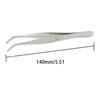Hegebeck Stainless Steel Tweezers Long Handle Straight Tweezer Handmade Multipurpose Repairing Kit For Eyebrow Hair Remover Ingrown Hairs Remover with Bent Tip 14cm 5pcs view 2