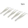 Hegebeck Stainless Steel Tweezers Long Handle Straight Tweezer Handmade Multipurpose Repairing Kit For Eyebrow Hair Remover Ingrown Hairs Remover with Bent Tip 14cm 5pcs view 3