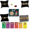 BOGATCHI Rakhi with Sweets, Rakhi for brother with sweets, Rakhi with sweets for brother, Rakhi for brother with gift sweets -Kaju Katli, 200g + Rakhi Set of 4 +Roli Chawal+ Rakhi Card |KKTRKH-4-38 view 1