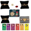 BOGATCHI Rakhi with Sweets, Rakhi for brother with sweets, Rakhi with sweets for brother, Rakhi for brother with gift sweets -Kaju Katli, 200g + Rakhi Set of 4 +Roli Chawal+ Rakhi Card |KKTRKH-4-43 view 1