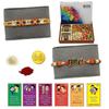BOGATCHI Rakhi Dry Fruits Combo, Rakhi with chocolates gift pack, Rakhi and chocolate combo, Rakhi gift for brother with Chocolate Box 2pcs + Rakhi Set of 2+Roli Chawal+Rakhi Story Card,CDRFc6 view 1