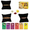 BOGATCHI Cultural Soan Papdi, Set of 3Rakhi, Rakhi with sweets for brother, Rakhi for brother with gift sweets Soan Papdi,200g +Roli Chawal+ Card +Gold Coin|RKSP-3-4 view 1