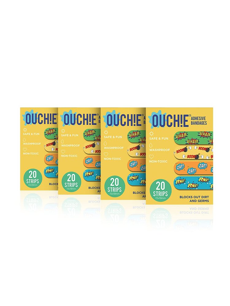Aya Papaya Ouchie Non-Toxic Printed Jumbo - (80 Pack) - 4 X Yellow