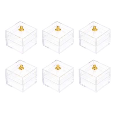 10Pcs Candy Display Box Storage Case Mini Adornment (Transparent)