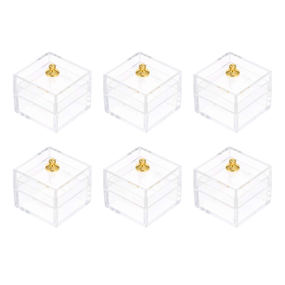 10Pcs Candy Display Box Storage Case Mini Adornment (Transparent)
