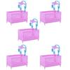 5 Pcs Doll House Crib Adornment Decorative Mini Baby Crib Mini Furniture Model view 1