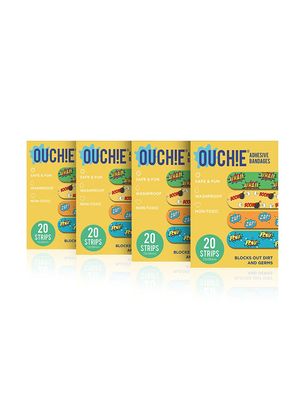 Aya Papaya Ouchie Non-Toxic Printed Quadruple Pack - (80 Pack) - 4 X Yellow