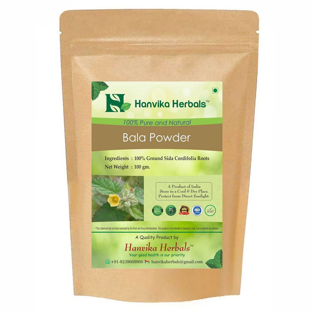Hanvika Herbals Bala Powder - 100% Sida Cordifolia Roots (100 gm)
