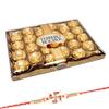 Astonished Retail Box of Delicious Ferrero Rocher Chocolates (24 pcs) | Swastik Rakhi with Chocolate for Brother | Rakhi Chocolate Hamper | Roli, Chawal, Chandan, Misri | 663 view 1