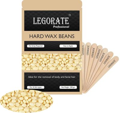 Legorate White Chocolate Hard Wax Beads All Purpose Painless Hair Removal Beans Stripless Bean Wax 200 GM
