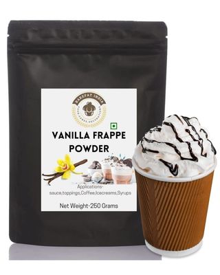 Bakefat India Vanilla Frappe Powder/Coffee Thickener Powder-250gm