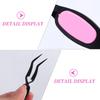 HEALLILY 2pcs Non-Slip Grip Tweezers Slanted Tip Stainless Steel Craft Tweezer Wide Precision Tip Clip for Ingrown Hair Facial Hair Eyebrow Shaping Splinter Blackhead Remover view 4