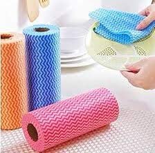 Highly Absorbent Pack of 2 Kitchen Printed Tissue Rolls - 2 Ply Kitchen Printed Tissue/Towel Paper Roll - Washable and Reusable- 2 Roll (240 Pulls Per Roll)- 60 GSM,BLUE