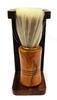 Foreign Holics Natural White Bristle Shaving Brush For Men With Wooden Stand Brown view 1