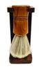 Foreign Holics Natural White Bristle Shaving Brush For Men With Wooden Stand Brown view 2