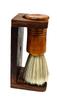 Foreign Holics Natural White Bristle Shaving Brush For Men With Wooden Stand Brown view 3