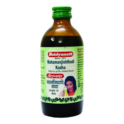 Baidyanath Mahamanjisthadi Kadha | Ayurvedic Blood Purifier - 200 ml - (Pack Of 3)