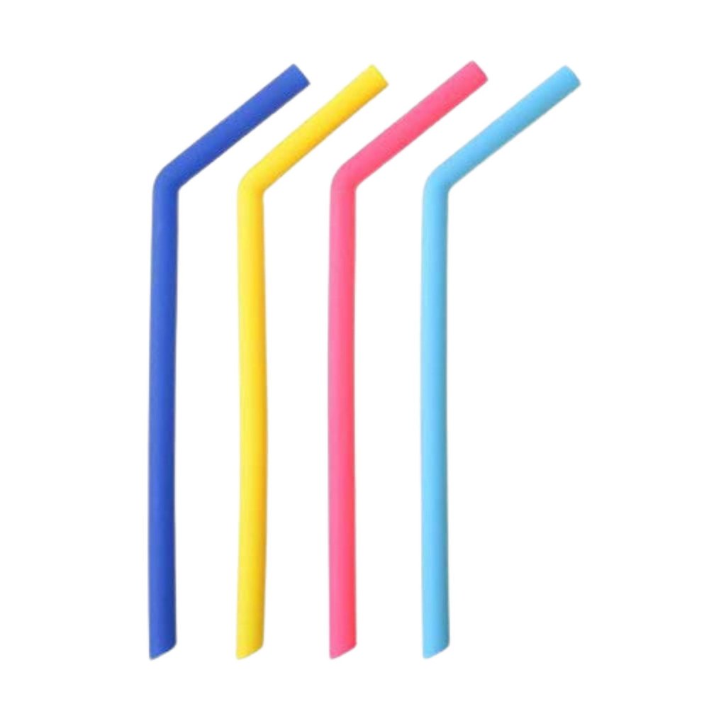 Ali Shipping Food Grade Silicone Straws (4pcs) Food Grade Silicone Straws for Drinking- Eco-Friendly