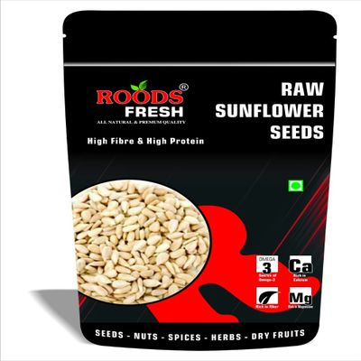 Roods Fresh Sunflower Seeds - Raw Sunflower Seeds for Eating, Healthy Seeds, Rich in Protein & Fiber : (250 g)