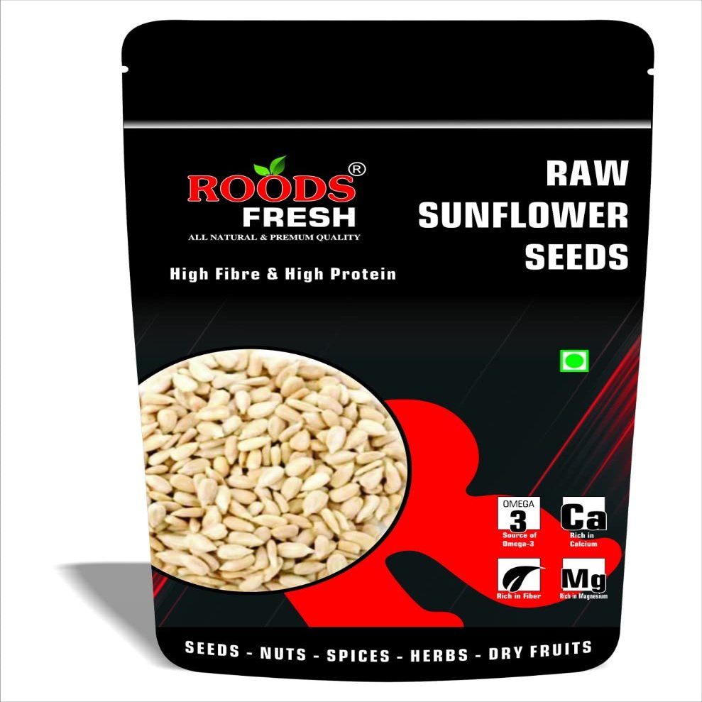 Roods Fresh Sunflower Seeds - Raw Sunflower Seeds for Eating, Healthy Seeds, Rich in Protein & Fiber : (250 g)