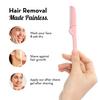 Plush Foldable Reusable Face Razor for Woman (Pack of 3) | Mini Face & Eyebrow Razor with Single German Steel Blade | Painless Hair Removal for Upper Lips, Forehead, Sideburns | Prevents Burns & Cuts view 3