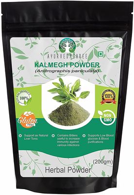 AYURVEDASHREE Andrographis paniculata Powder 200 Gm I Kalmegh Powder I Bitter Herb I Supports Immune Health and Respiratory Health I Non-GMO Sustainably Sourced No Additives or Fillers Vegan