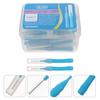 ARTIBETTER 40pcs 1. 0mm Blue Floss Pick Brush Interdental Brush Flossing Head Oral Brush Flosser Toothpick Cleaning Tools Oral Care Floss Pick view 2
