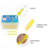ARTIBETTER 40pcs 0. 4mm Yellow Floss Pick Brush Interdental Brush Flossing Head Oral Brush Flosser Toothpick Cleaning Tools Oral Care Floss Pick view 3