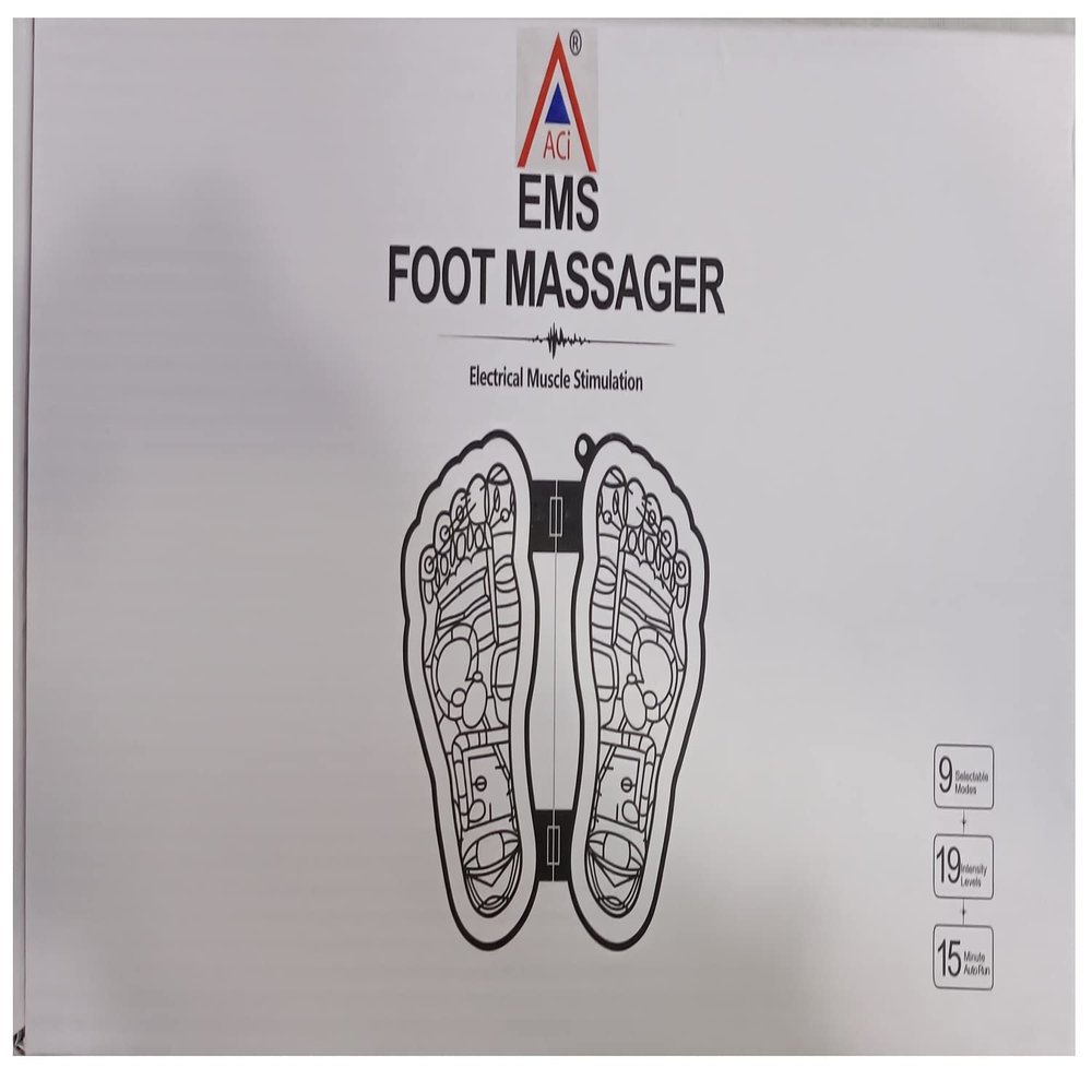 ACi Acupressure Electric EMS Foot Massager Foot Muscle Stimulator Massager Wireless Low Frequency Feet Physiotherapy ABS Stimulator Massage Mat